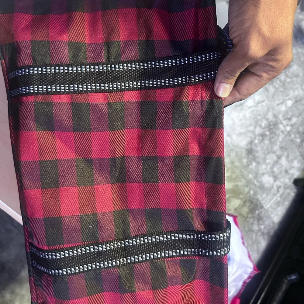 Pink and Black Plaid Tote Bag